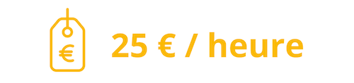 le tarif horaire moyen d'une prestation de bricolage est de 25€