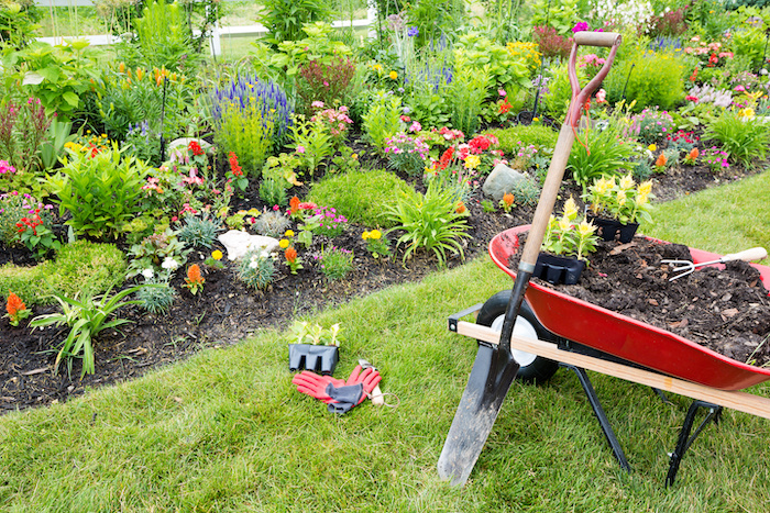 Un louchet, un outil de jardinage pour retourner la terre en profondeur